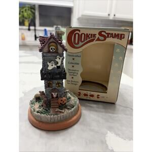 Vintage Halloween Pumpkin Cookie Stamp Haunted House 6936 Fox Run Craftsmen